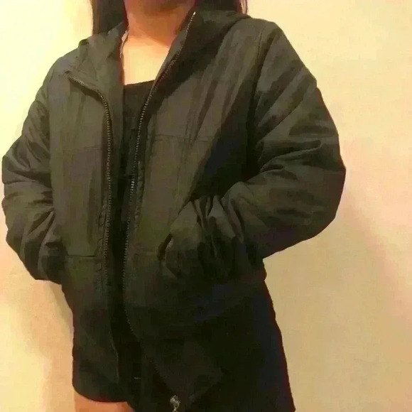 🔥BLACK MID LENGTH HOODIE JACKET - Picture 4 of 6